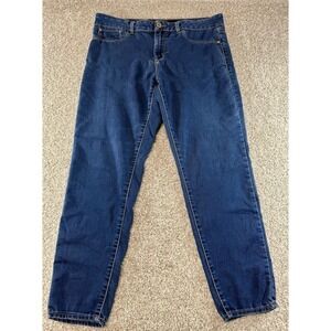 Jordache Denim Blue Jeans Women's Size 16 Medium Wash Super Skinny Stretch